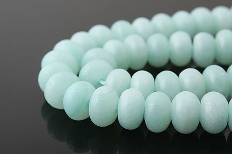 [W] G015-Amazonite Smooth Rondelle 6.5mm (1Strand) Amazonite  Rondelle Beads for Jewelry, [PRODUCT_SEARCH_KEYWORD], JEWELFINGER-INBEAD, [CURRENT_CATE_NAME]