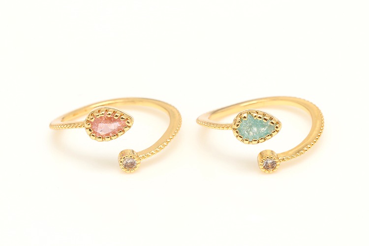 [W] CH5094-Gold Plated E-Coat Anti Tarnish-(20pcs)-Pink CZ Ring, Adjustable Gold Ring-Mint CZ Ring-Nickel Free,Color Option-Wholesale Ring, [PRODUCT_SEARCH_KEYWORD], JEWELFINGER-INBEAD, [CURRENT_CATE_NAME]