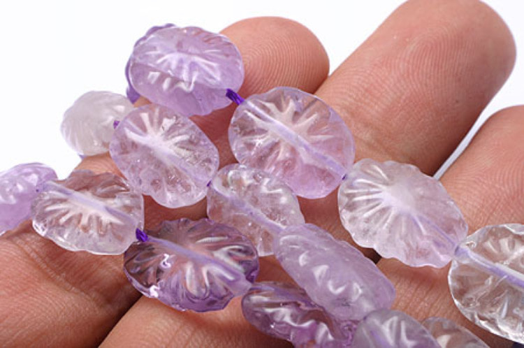 [W] G034- Natural Amethyst Carving Random Oval(1strand), [PRODUCT_SEARCH_KEYWORD], JEWELFINGER-INBEAD, [CURRENT_CATE_NAME]