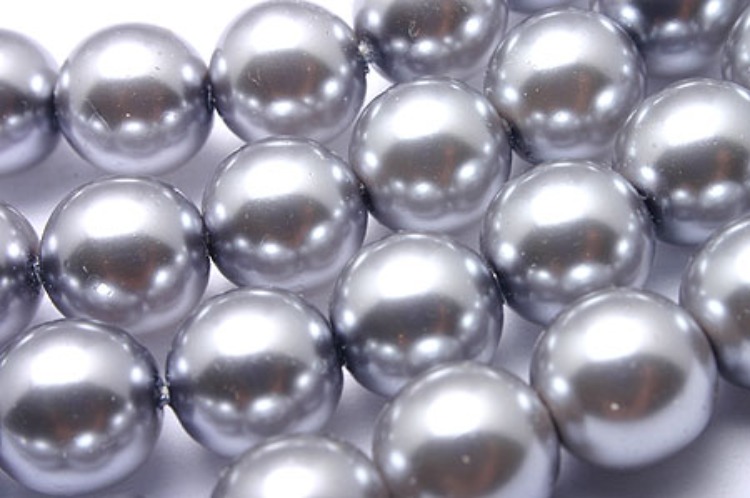 [W] E368-Glass Pearl-(1Strand)-8mm Glass Pearl-Silver Gray-Wholesale Pearl, [PRODUCT_SEARCH_KEYWORD], JEWELFINGER-INBEAD, [CURRENT_CATE_NAME]