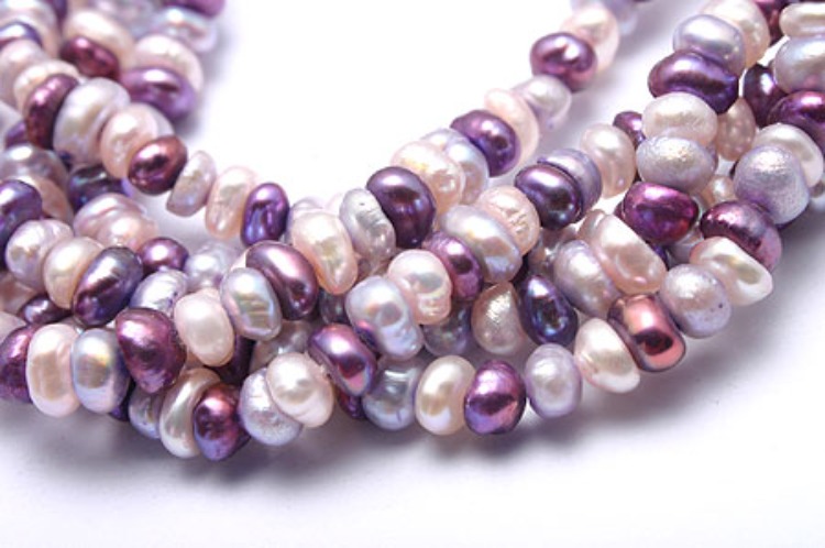 [W] E412-Freshwater Pearl-(10Strand)-3.5mm Freshwater Pearl Beads-Natural Pearls-Mix Color-Wholesale Pearl, [PRODUCT_SEARCH_KEYWORD], JEWELFINGER-INBEAD, [CURRENT_CATE_NAME]