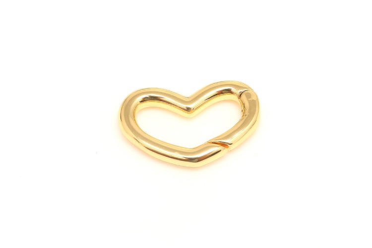 [W] CH2087-Gold Plated-(20pcs)-17*11mm Heart Clasp-Brass Snap Clasp-Connector Clasp-Spring Carabiner,Nickel Free, [PRODUCT_SEARCH_KEYWORD], JEWELFINGER-INBEAD, [CURRENT_CATE_NAME]