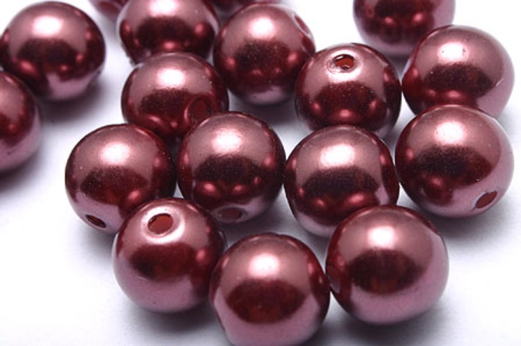 E364-Glass Pearl-(20pcs)-8mm Glass Pearl-Deep Red-Wholesale Pearl, [PRODUCT_SEARCH_KEYWORD], JEWELFINGER-INBEAD, [CURRENT_CATE_NAME]