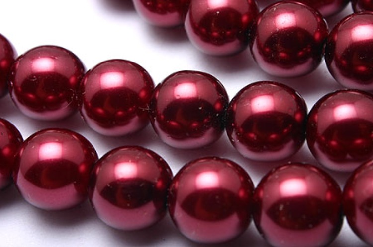 [W] E375-Glass Pearl-(1Strand)-8mm Glass Pearl-Red Purple-Wholesale Pearl, [PRODUCT_SEARCH_KEYWORD], JEWELFINGER-INBEAD, [CURRENT_CATE_NAME]