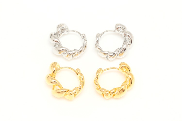 [W] M484-Gold Plated&amp;Rhodium Plated-(10pairs)-20mm Bold Round Lever Back Earrings-Nickel Free-Color Option, [PRODUCT_SEARCH_KEYWORD], JEWELFINGER-INBEAD, [CURRENT_CATE_NAME]