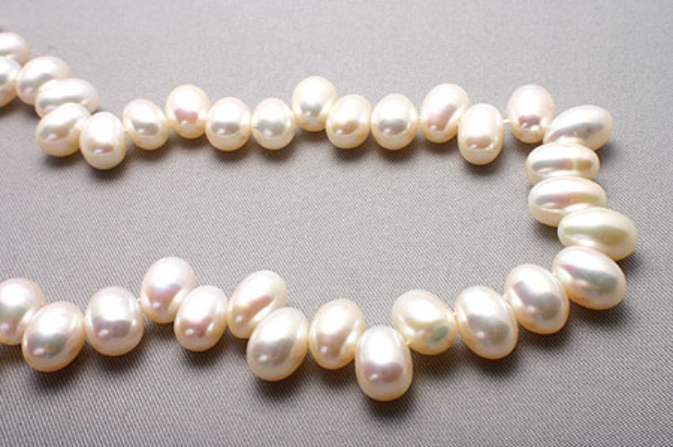 E422-Freshwater Pearl-(1Strand)-8*11mm Freshwater Pearl-Natural Pearls-White Cream-Wholesale Pearl, [PRODUCT_SEARCH_KEYWORD], JEWELFINGER-INBEAD, [CURRENT_CATE_NAME]