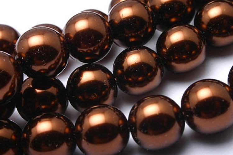 [W] E453-Glass Pearl-(1Strand)-8mm Glass Pearl-Gold Brown-Wholesale Pearl, [PRODUCT_SEARCH_KEYWORD], JEWELFINGER-INBEAD, [CURRENT_CATE_NAME]