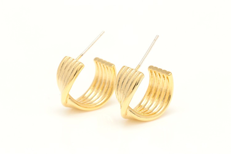 M332-Gold Plated&amp;Rhodium Plated-(1pairs)-16mm Round Stud Earrings-Silver Post-Plated Color Option, [PRODUCT_SEARCH_KEYWORD], JEWELFINGER-INBEAD, [CURRENT_CATE_NAME]