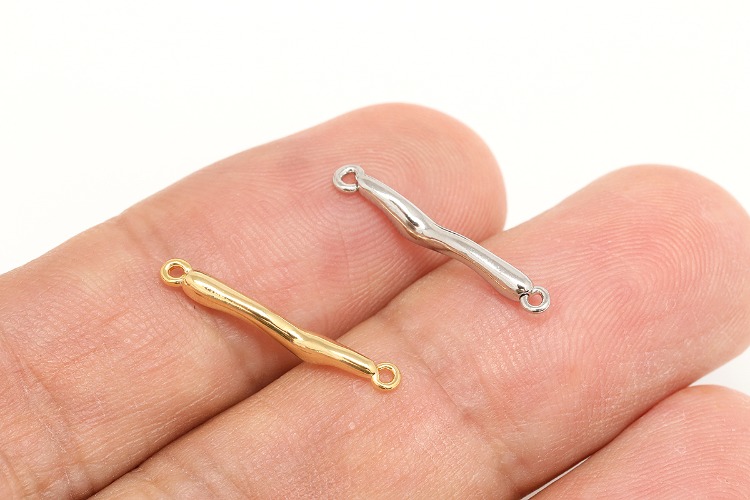 H1168-Gold Plated&amp;Rhodium Plated-(2pcs)-20.5*3.5mm Branch connector-Coral Pendant-Color Option-Color Option, [PRODUCT_SEARCH_KEYWORD], JEWELFINGER-INBEAD, [CURRENT_CATE_NAME]