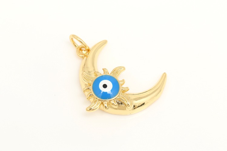 [W] B270-Gold Plated NO.4-(20pcs)-Enamel Evil Eye Charm,Nickel Free,Necklace Earring Making Supply, [PRODUCT_SEARCH_KEYWORD], JEWELFINGER-INBEAD, [CURRENT_CATE_NAME]