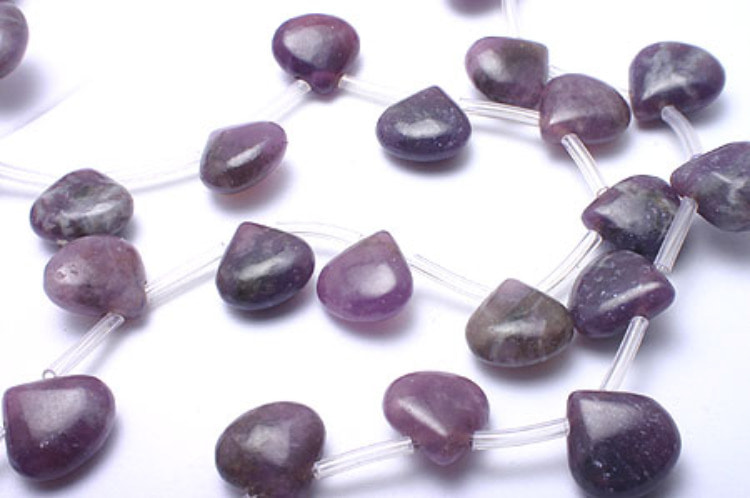[W] G056-Chinese Purple Lepidolite Smooth Drop 13mm (1strand), [PRODUCT_SEARCH_KEYWORD], JEWELFINGER-INBEAD, [CURRENT_CATE_NAME]