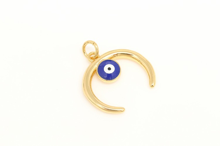 [W] B270-Gold Plated NO.1-(20pcs)-Enamel Evil Eye Charm,Nickel Free,Necklace Earring Making Supply, [PRODUCT_SEARCH_KEYWORD], JEWELFINGER-INBEAD, [CURRENT_CATE_NAME]