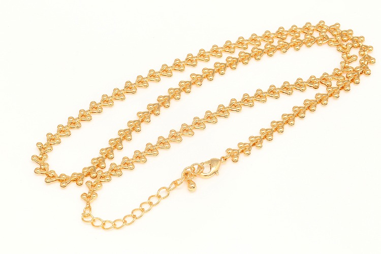 E697-Gold Plated E-coat Anti Tarnish Necklace (1piece)-JK323-2 Chain Necklace-41cm+Extender 5cm Chain Necklace-5mm Unique Chain Necklace-Handmade Chain Necklace,Heart Chain Necklace, [PRODUCT_SEARCH_KEYWORD], JEWELFINGER-INBEAD, [CURRENT_CATE_NAME]