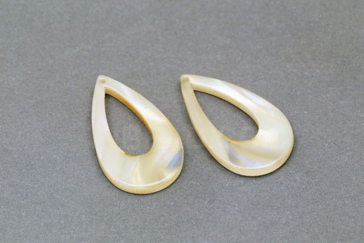 H1209-Celluloid Drop-(2pcs)-Celluloid Drop Charm-Ivory Drop Pendant, [PRODUCT_SEARCH_KEYWORD], JEWELFINGER-INBEAD, [CURRENT_CATE_NAME]