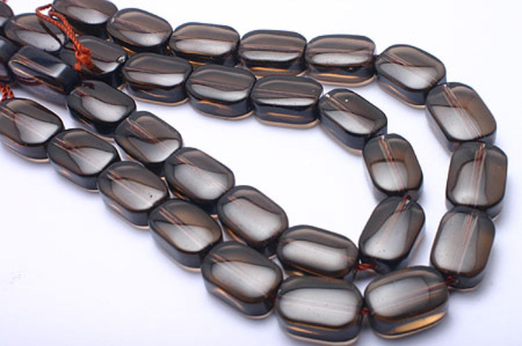 G091-Smokey Quartz Rectangle Beads 12*8mm (4pcs), [PRODUCT_SEARCH_KEYWORD], JEWELFINGER-INBEAD, [CURRENT_CATE_NAME]