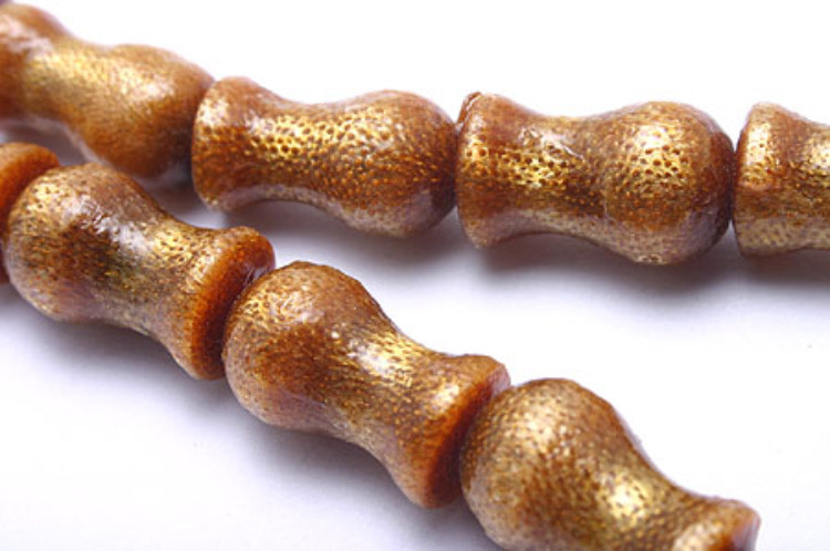 G083-Gold Coral  Beads 7.5*12.5mm (4pcs), [PRODUCT_SEARCH_KEYWORD], JEWELFINGER-INBEAD, [CURRENT_CATE_NAME]