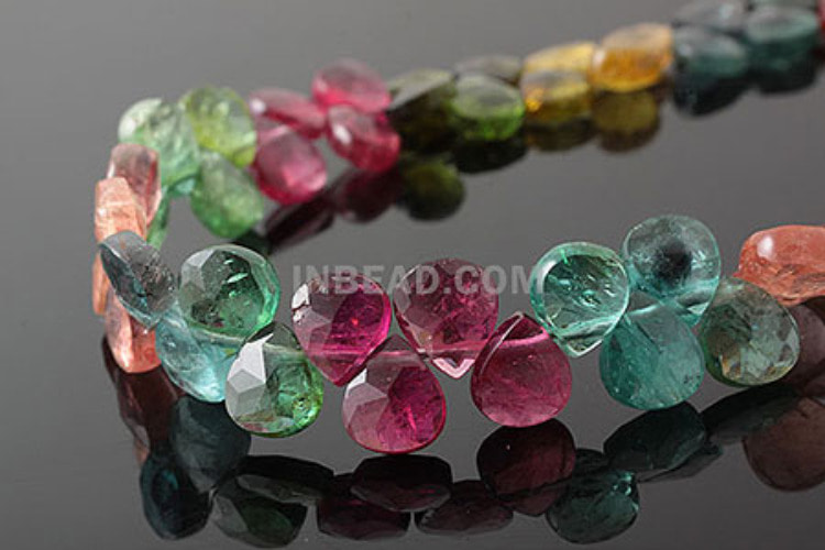JJ049-Tourmaline Faceted Drop 7.5mm (Half strand), [PRODUCT_SEARCH_KEYWORD], JEWELFINGER-INBEAD, [CURRENT_CATE_NAME]