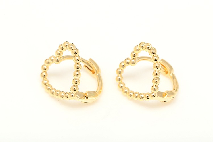 S131-Gold Plated (1pairs)-13mm Heart Lever Back Earrings -Heart Simple Earrings-Nickel Free, [PRODUCT_SEARCH_KEYWORD], JEWELFINGER-INBEAD, [CURRENT_CATE_NAME]